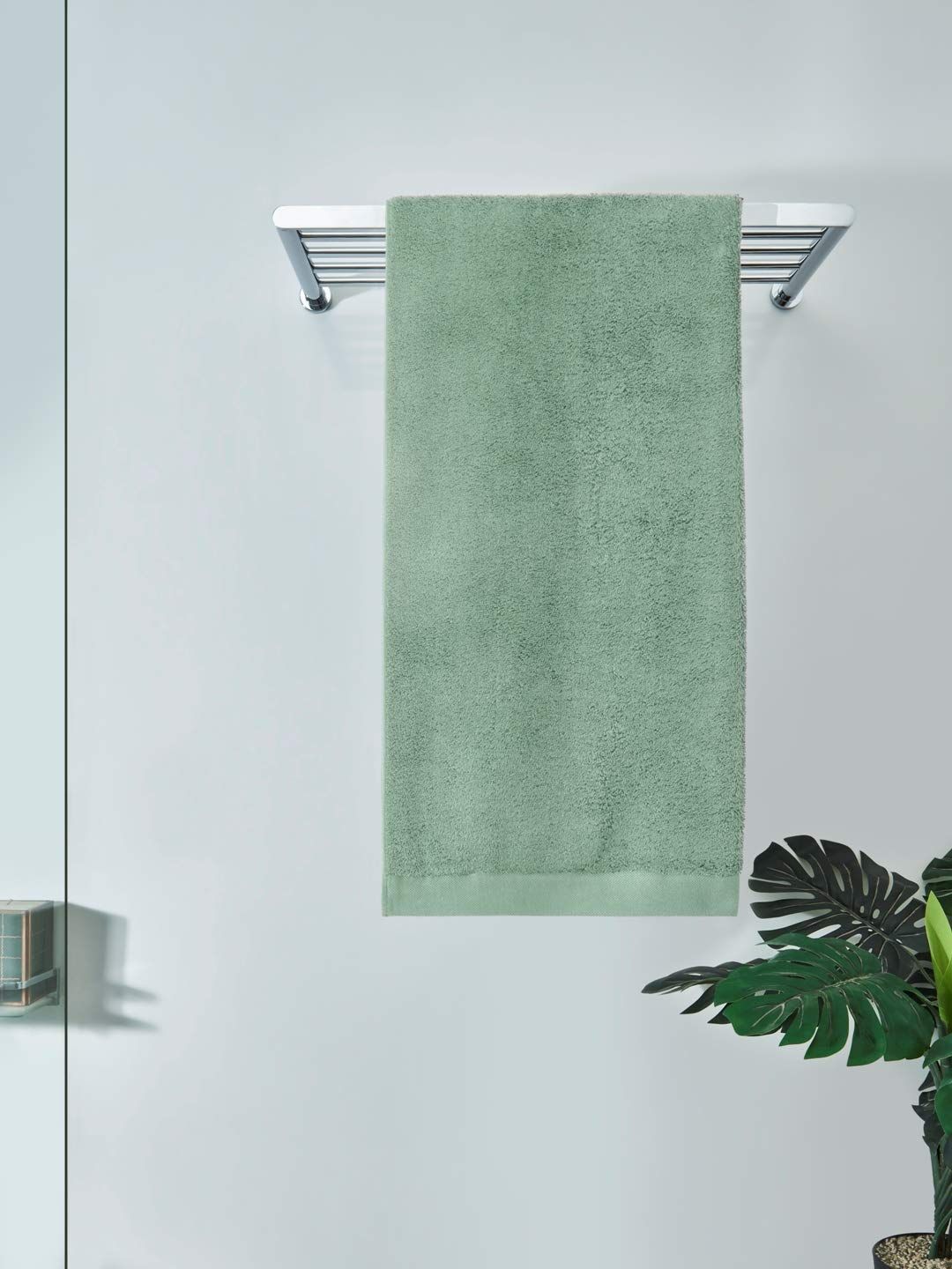DDECOR - Solitaire Collection 100% Cotton Bomboo    Bath Towel |75 CM X 150 CM| - Green