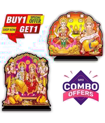 Saf Wood Laxmi Ganesh Idol ( 27.94 cm )