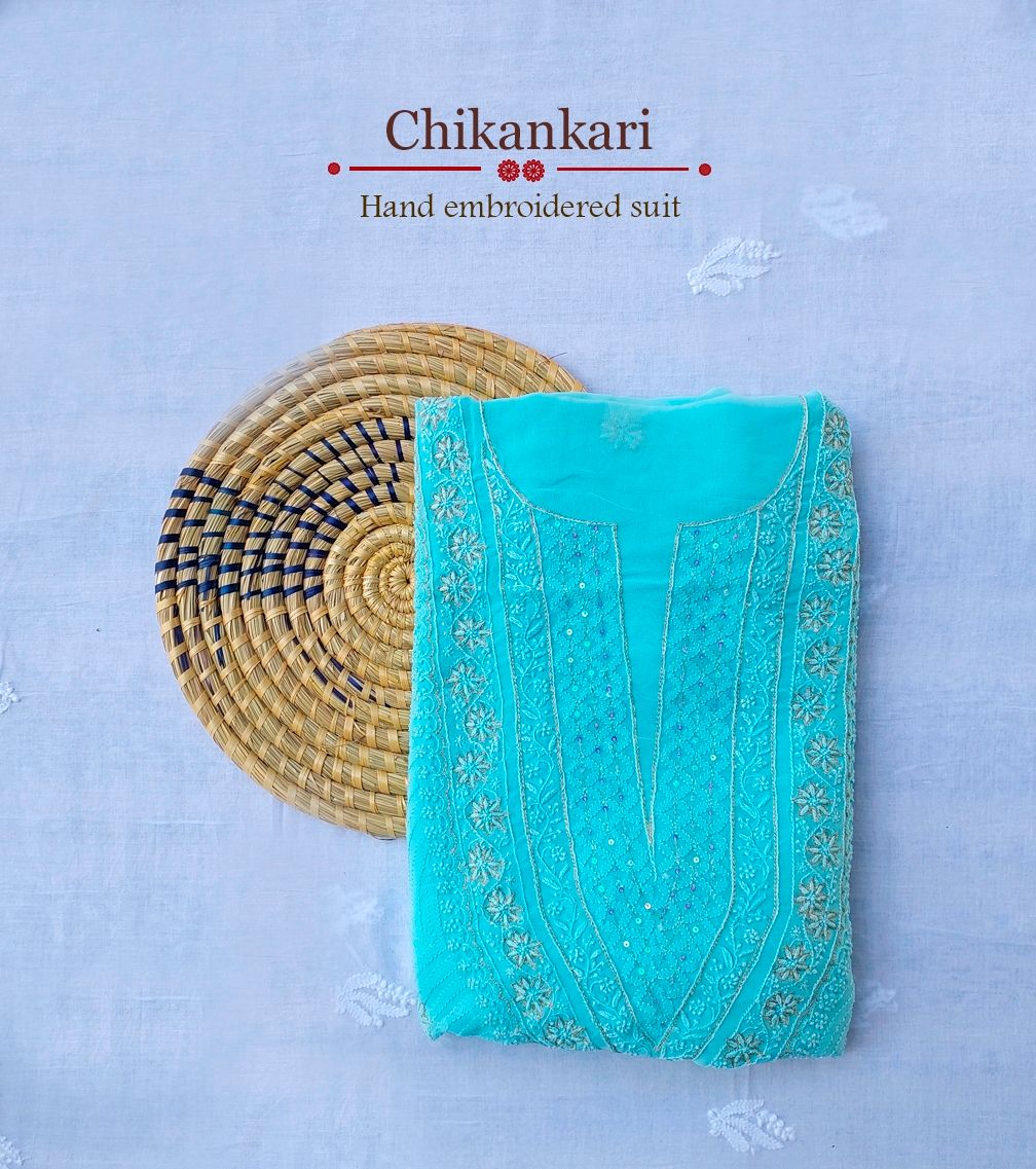 Georgette 2 piece Suit Kurta and Dupatta