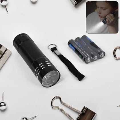 Portable Mini Torch - Super-Bright LED Flashlight with 3AAA Batteries Included