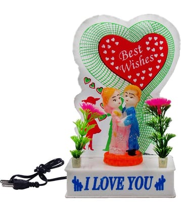 Awesome Craft Multicolor Glass Couple Figurine