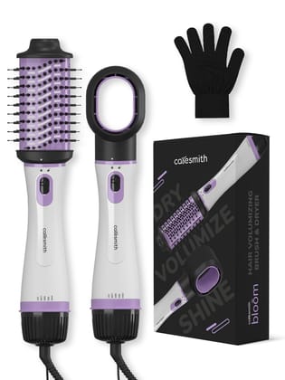Caresmith Bloom 2 in 1 Hair Volumizer Brush + Hair Dryer | 1200 W Powerful Motor with Ceramic Coated Hair Dryer | All-in-one Hair Dryer and Straightener Combo to Straighten, Dry & Volumize your Hair | Hot Air Hair Dryer for Women Caresmith Bloom 2 in 1 H