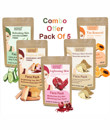 SOPHIN - Skin Brightening Face Pack for All Skin Type ( Pack of 5 )