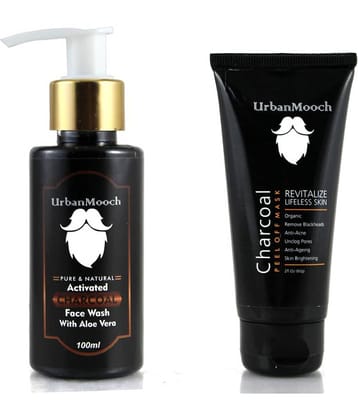 UrbanMooch Charcoal Face Wash Face Mask Masks 160 gm Pack of 2