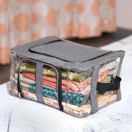 Panchhi Store Storage Box and Organiser 31 Liter Cloth Storage Organiser Moisture Proof Wardrobe Organizer for Storage with Zipper and Handle for Clothes, Blanket, Saree, Suit, Toys Pack of Panchhi Store Storage Box and Organiser 31 Liter Cloth Storage Organiser Moisture Proof Wardrobe Organizer for Storage with Zipper and Handle for Clothes, Blanket, Saree, Suit, Toys Pack of