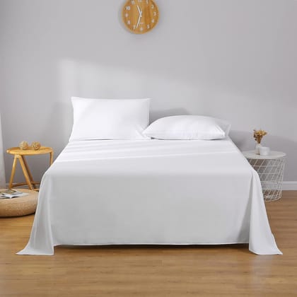 KUDIZE Combo of Disposable Bed Sheet (63 x 84 Inch) with Pillow Cover (21 x 26 Inch) for Hospital, Hotel, Spa and Beauty Parlor Travelling (Pack of 05, White)