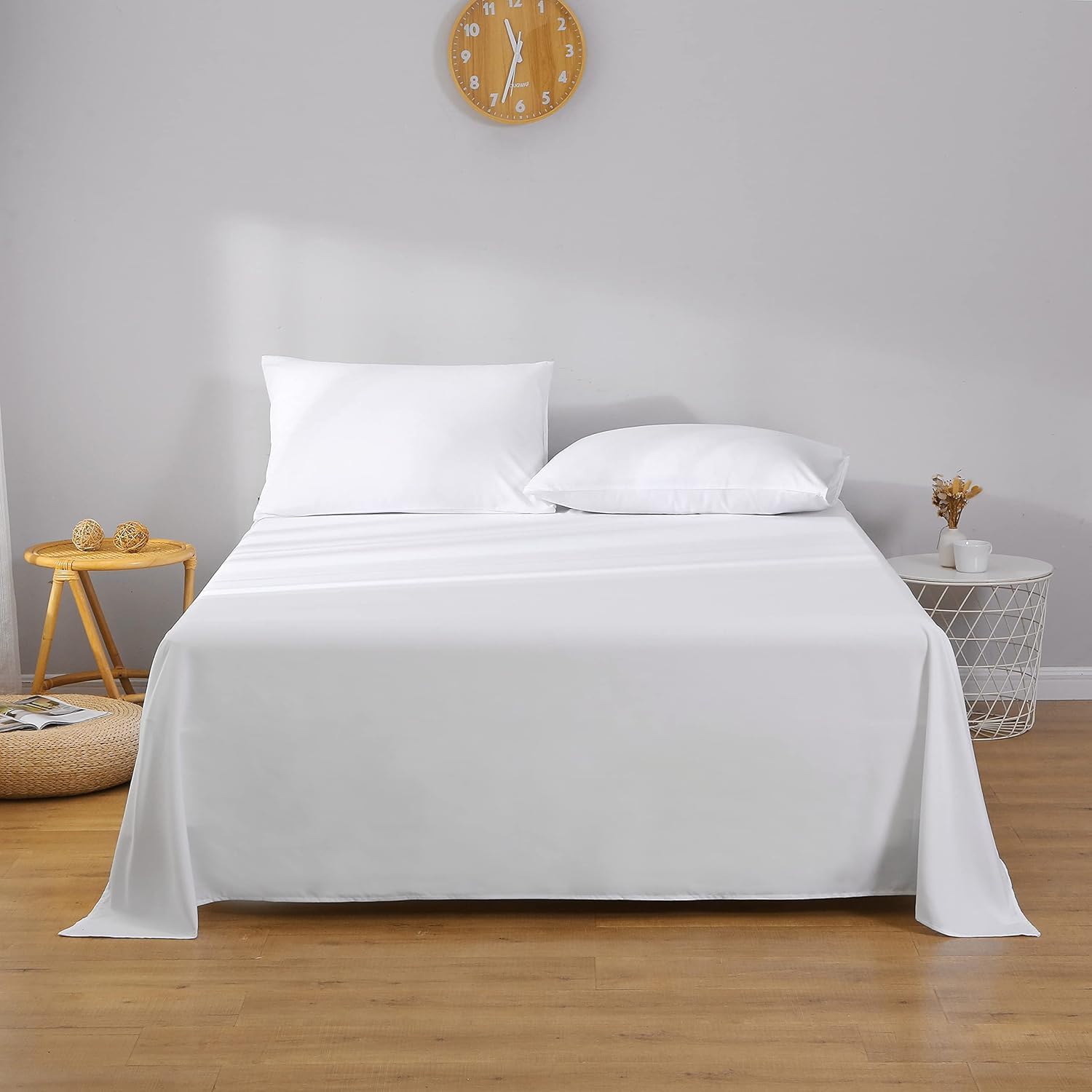 KUDIZE Combo of Disposable Bed Sheet (63 x 84 Inch) with Pillow Cover (21 x 26 Inch) for Hospital, Hotel, Spa and Beauty Parlor Travelling (Pack of 05, White)