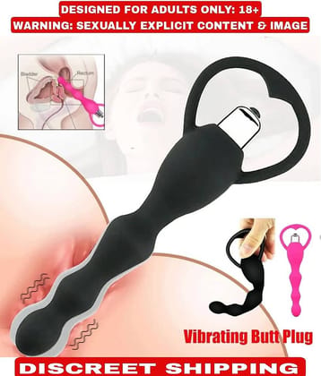 Vibrating Anal Beads - Flexible Silicone Anal Sex Toy Bulet Vibrator for Men, Women and Couples By KAMAHOUSE(low price sexy toy)