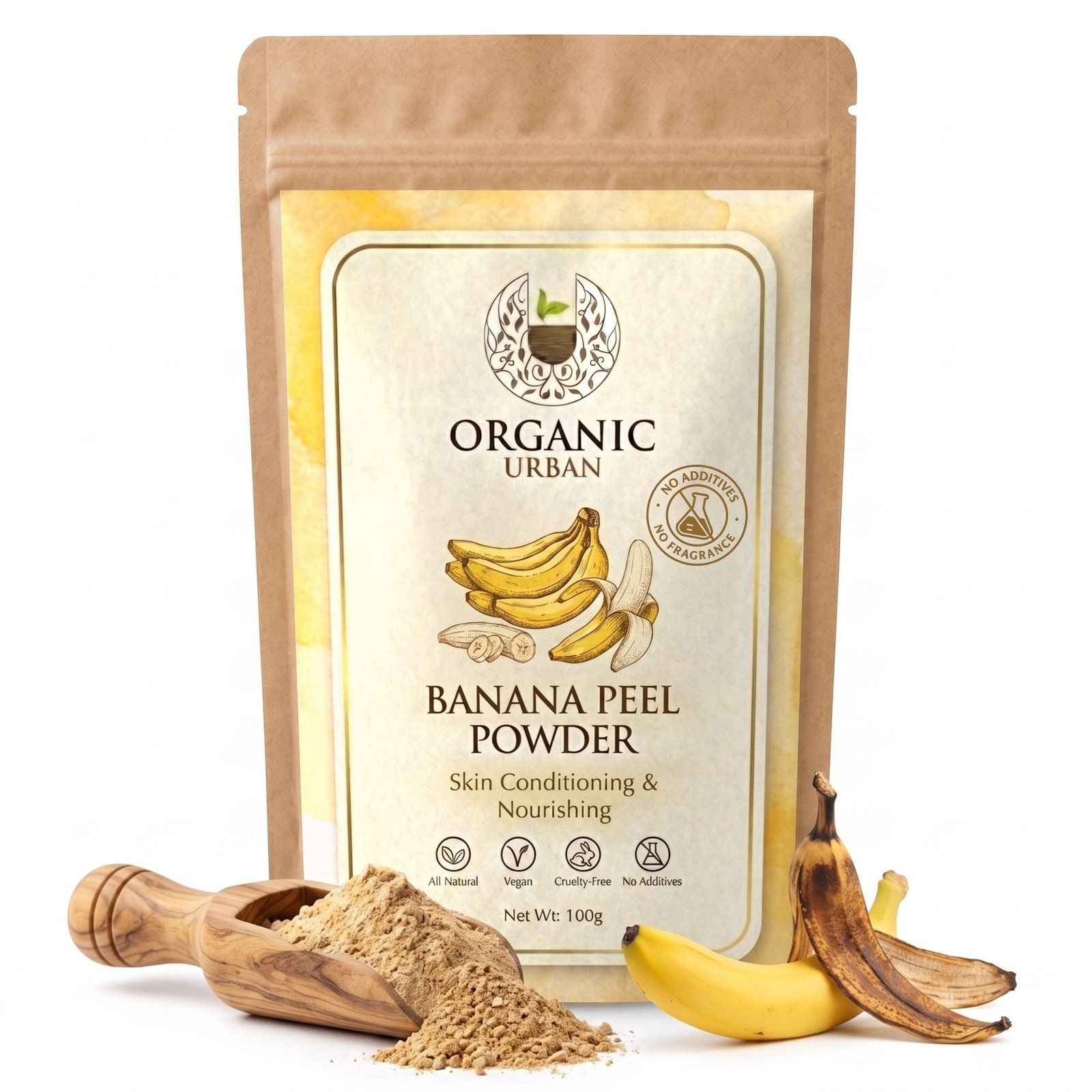 Organic Urban Banana Peel Powder | Peel Powder for Face Pack | 100 g