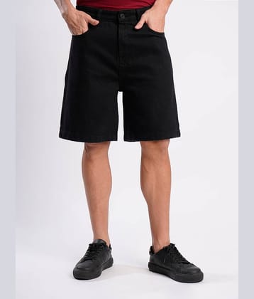 Bene Kleed Black Cotton Men's Denim Shorts ( Pack of 1 )