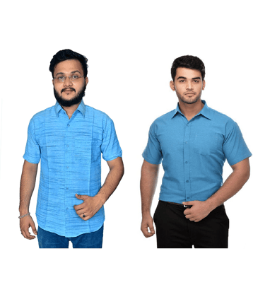 DESHBANDHU DBK Cotton Regular Fit Half Sleeves Men's Formal Shirt - Multi ( Pack of 2 )