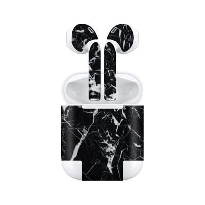 Airpods Black Marble Skin (only cover/केवल कवर) Airpods Black Marble Skin