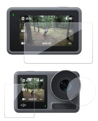 VERTUS® Premium Tempered Glass Screen Protector for DJI Osmo Action 5 Pro Action Camera || Anti Scratch || Edge to Edge Protection || 9H Hardness Ultra HD (3 P'cs Set) Transparent