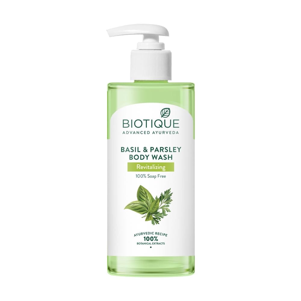 Biotique Basil & Parsley Revitalizing Body Wash 300ml (Pack of 1) Biotique Basil & Parsley Revitalizing Body Wash 300ml (Pack of 1) - Green / 300 ml (Pack of 1)