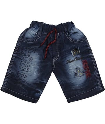 Zadmus Pack of 1 Denim Shorts For Boys ( Blue )