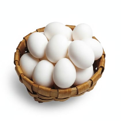 Farm Fresh White Eggs - 2 kg - 40 count eggs in a basket