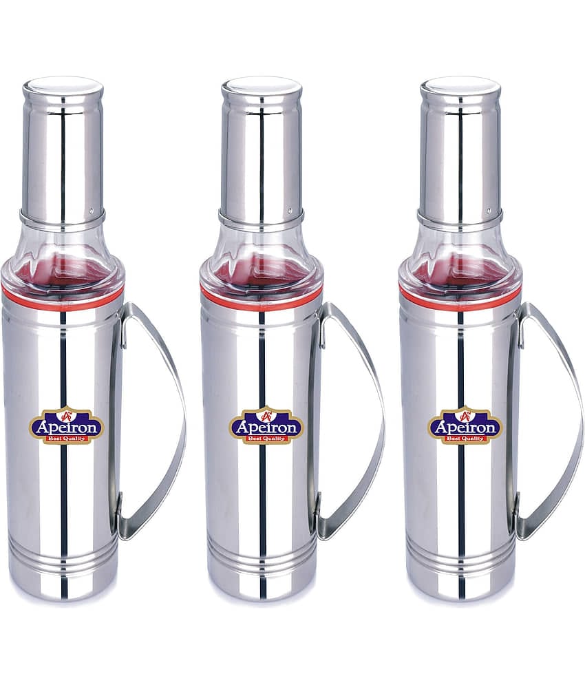 APEIRON STAINLESS Steel Oil Container/Dispenser Set of 3 500 mL