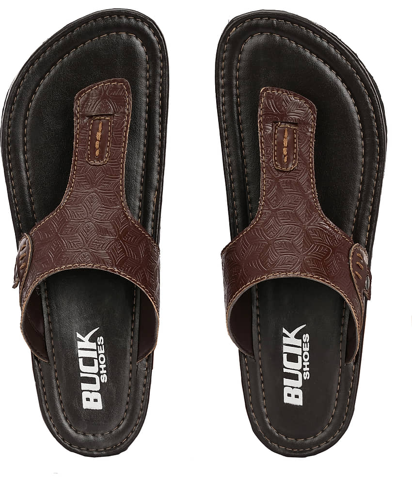 Bucik BROWN Men's Leather Slipper