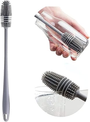 BREEPREE Silicone Long Handle Bottle Cleaning Brush Pack of 2 BREEPREE Silicone Long Handle Bottle Cleaning Brush Pack of 2