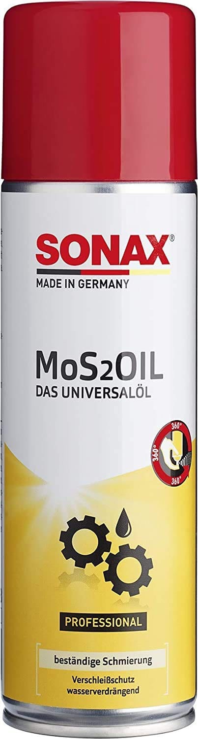 SONAX MoS2 Oil 300ml | Multifunctional Lubricant | Car Care, Rust Protection, Lubrication | Helps in Engine Efficiency Improvement | Surface Protection | Ideal for Automotive Workshop & Household