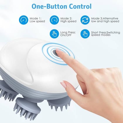 Electric Scalp Massager and Hair Growth Stimulator (White, 1 Unit) | Deep Tissue Relaxation | Daily Hair Care Electric Scalp Massager and Hair Growth Stimulator (White, 1 Unit) | Deep Tissue Relaxation | Daily Hair Care