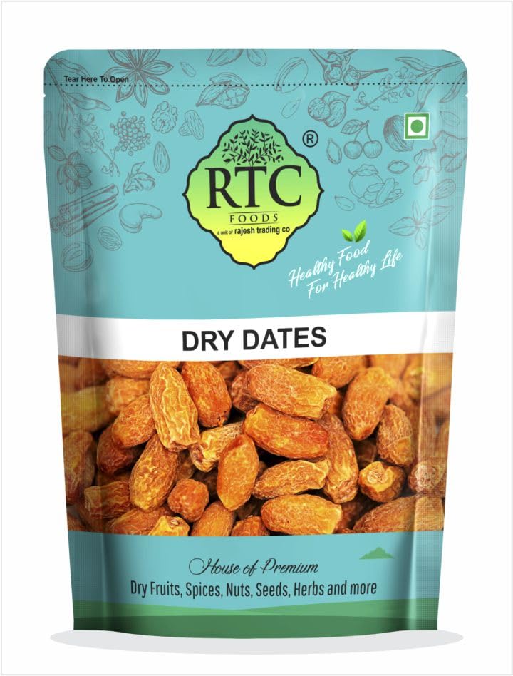 RTC Dried Yellow Dates/Sukha Khajoor (Pila Chuara) 1 Kg I Iron Rich I Kharik I Natural Dry Fruits I Iron Rich I Fresh