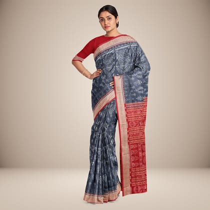 Tribal Design Sambalpuri Silk Saree Tribal Design Sambalpuri Silk Saree