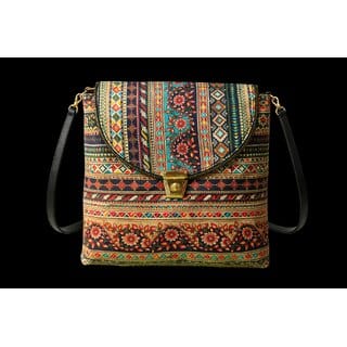 Bohemian Floral Stripe Crossbody Sling Bag Bohemian Floral Stripe Crossbody Sling Bag