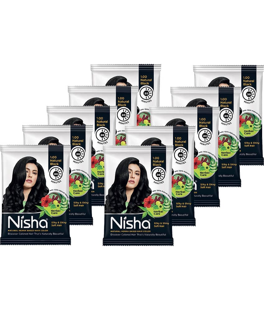 Nisha Black Hair Colour Ammonia Free Semi Permanent Hair Color 100 g Black