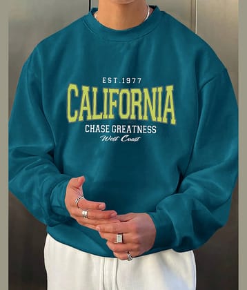 Eyebogler Fleece Round Neck Men's Sweatshirt - Blue ( Pack of 1 )