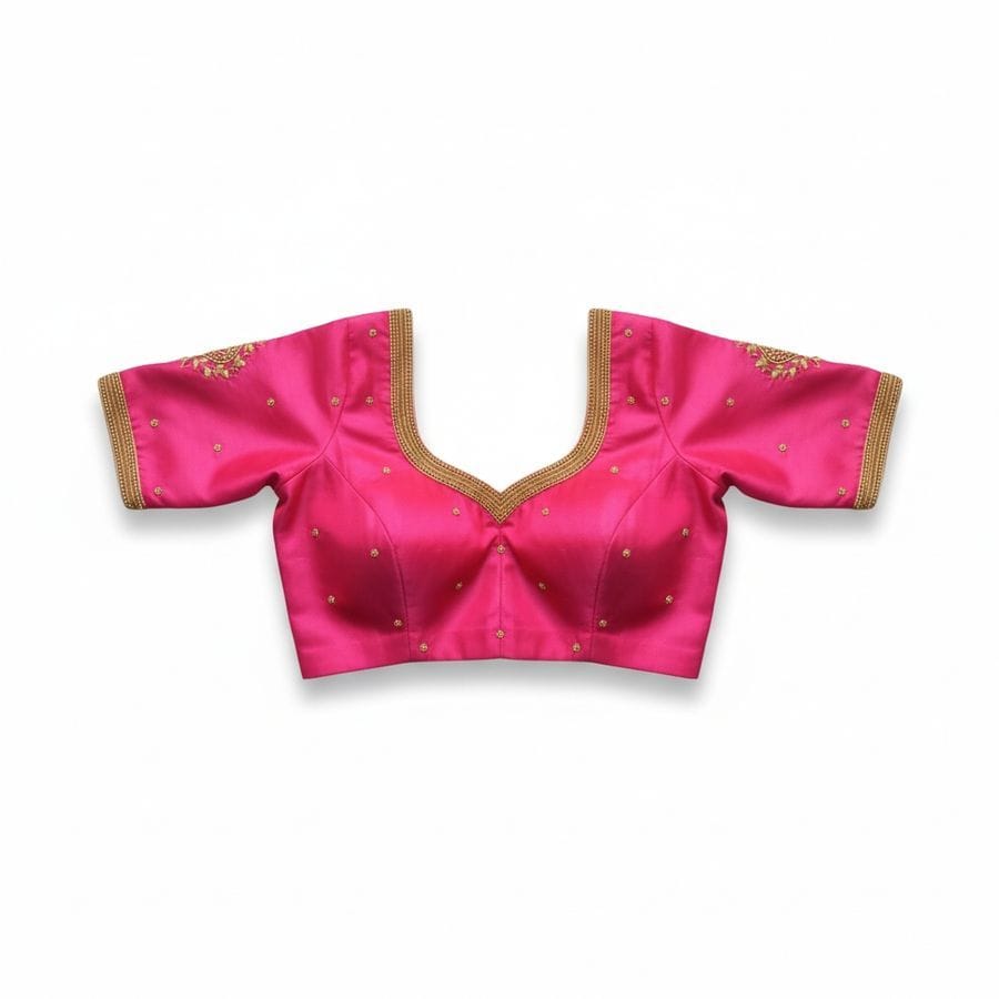 Women's Embroidered Pink Ethnic Blouse