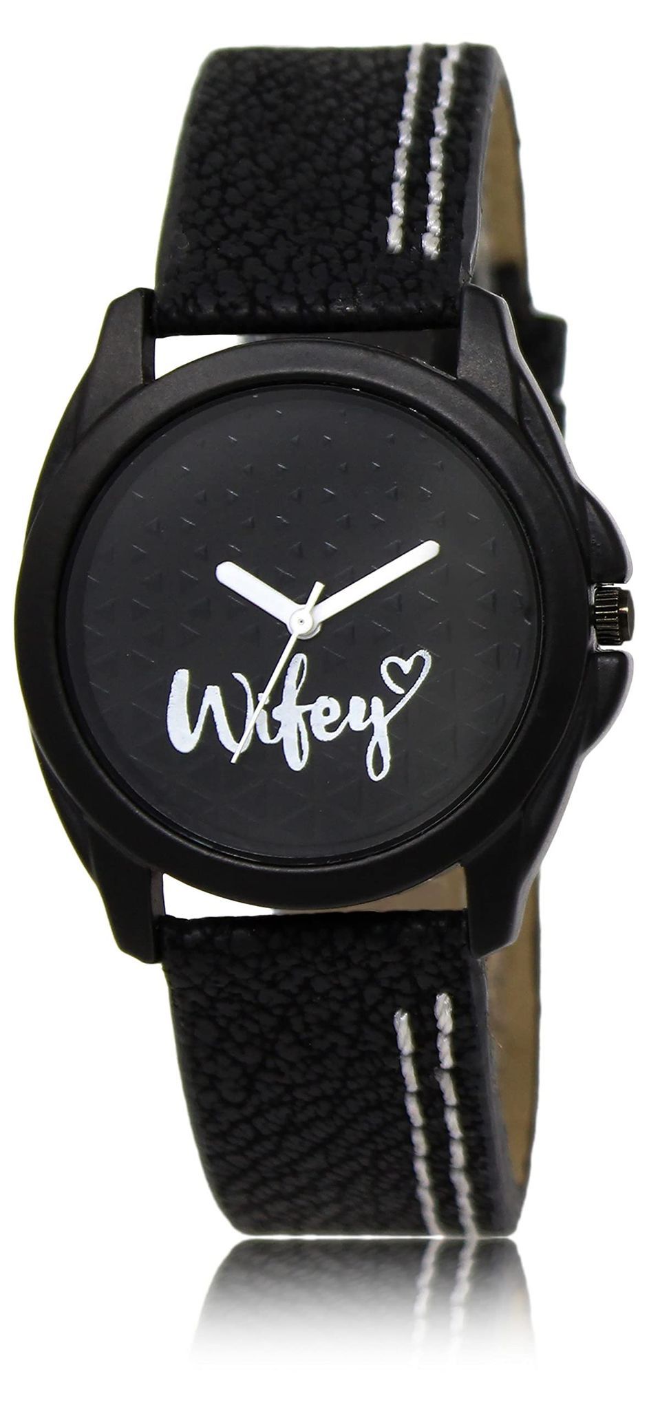 LOREM Black Wifey Analog Watch for Women LR234-UF