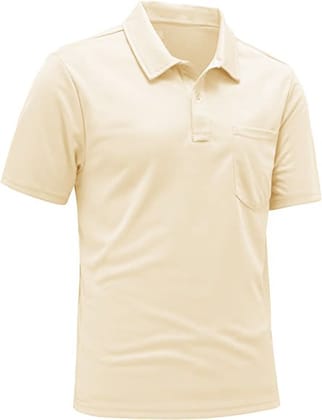 RATHNA APPARELS Men's Regular Fit Polo Neck T-shirt - Sandal (S- SIZE)