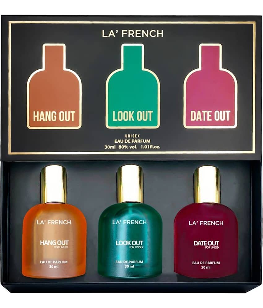 LA FRENCH - Date Night Perfume Gift Set 3x30ml Eau De Parfum (EDP) For Unisex 30ml ( Pack of 1 )