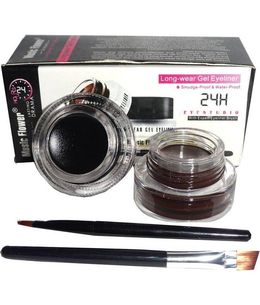 Music Flower Gel Eyeliner Black Brown 45