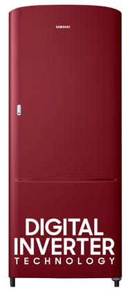 Samsung 183 L, 2 Star, Digital Inverter, Direct-Cool Single Door Refrigerator (RR20C11C2RH/HL, Scarlet Red) Samsung 183 L, 2 Star, Digital Inverter, Direct-Cool Single Door Refrigerator (RR20C11C2RH/HL, Scarlet Red) - Scarlet Red / 183