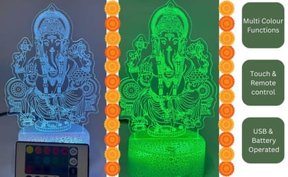 3D Acrylic Illusion Lights| 16colors Touch & Remotecontrol| Battery & USB type
