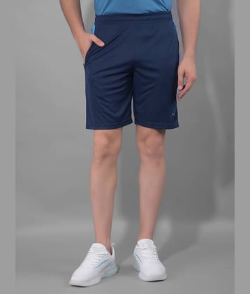 Force NXT Navy Blue Polyester Men's Gym Shorts ( Pack of 1 )