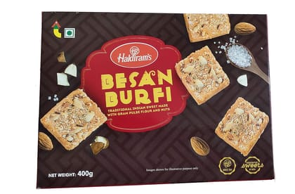 Haldiram's Veg Besan Burfi - 400 Gm - Pack of 2