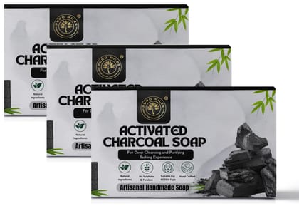 Puro Miles Handmade Bath Soap | Organic & Natural |Activated Charcoal & Shea Butter Soap | Paraben & SLS Free | Enriched with Essential Oils and Vitamin E