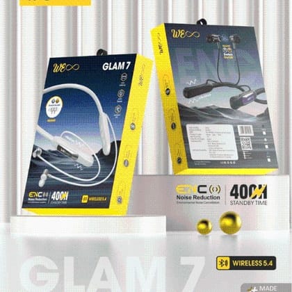 Walta Elite Glam 7 Bluetooth Neckband- Black