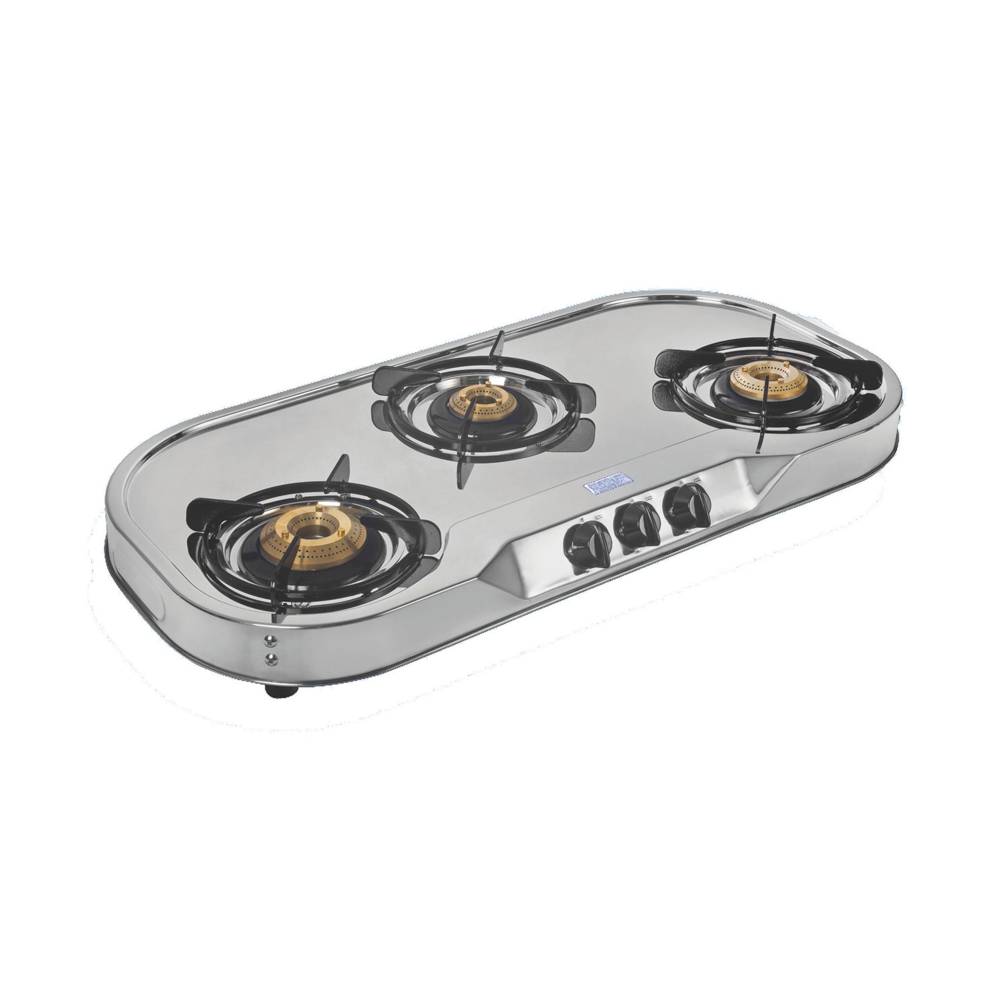 3 Burner  Stainless Steel Gas Stove with High Flame Brass Burner Extra Large Drip Tray (CT1035XLHFBBDT)