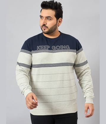 AUSTIVO Fleece Round Neck Men's Sweatshirt - Grey ( Pack of 1 )