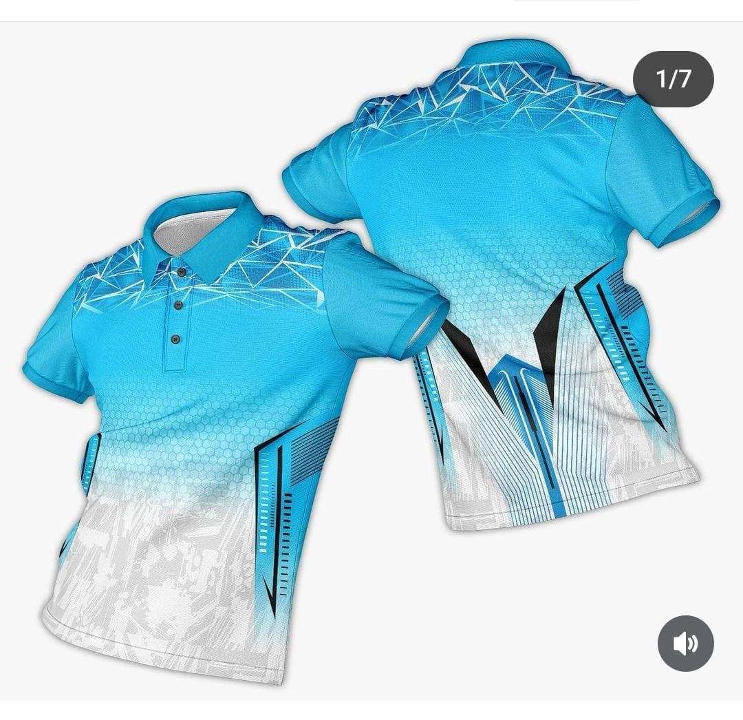 Tejaswini Creation Polo T-Shirt (L) | Geometric Graphic Print | Sports & Casual