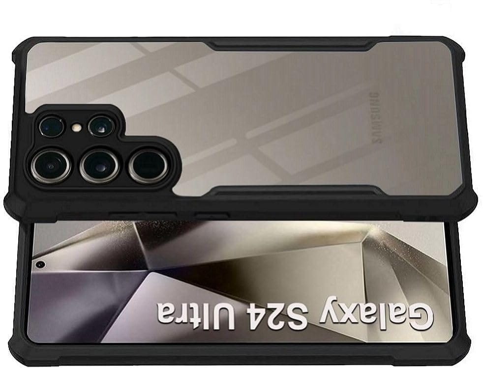 PLUGTECH Slim Shockproof Case | Matte Black Soft | Drop Protection | Precise Cutouts | Premium Mobile Cover for Samsung Galaxy S24 Ultra