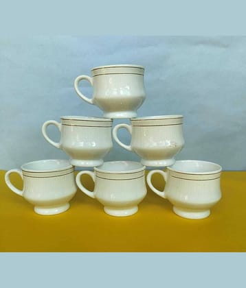 Love Unlimited Solid Bone China Tea Cup 150 ml ( Pack of 6 )