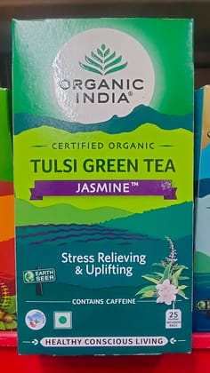 Organic India tulsi green tea jasmine 25 bags carton