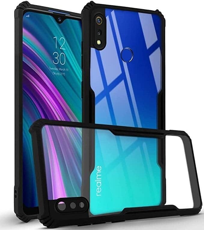PLUGTECH Slim Shockproof Case | Matte Black Soft | Drop Protection | Precise Cutouts | Premium Mobile Cover for Realme 3