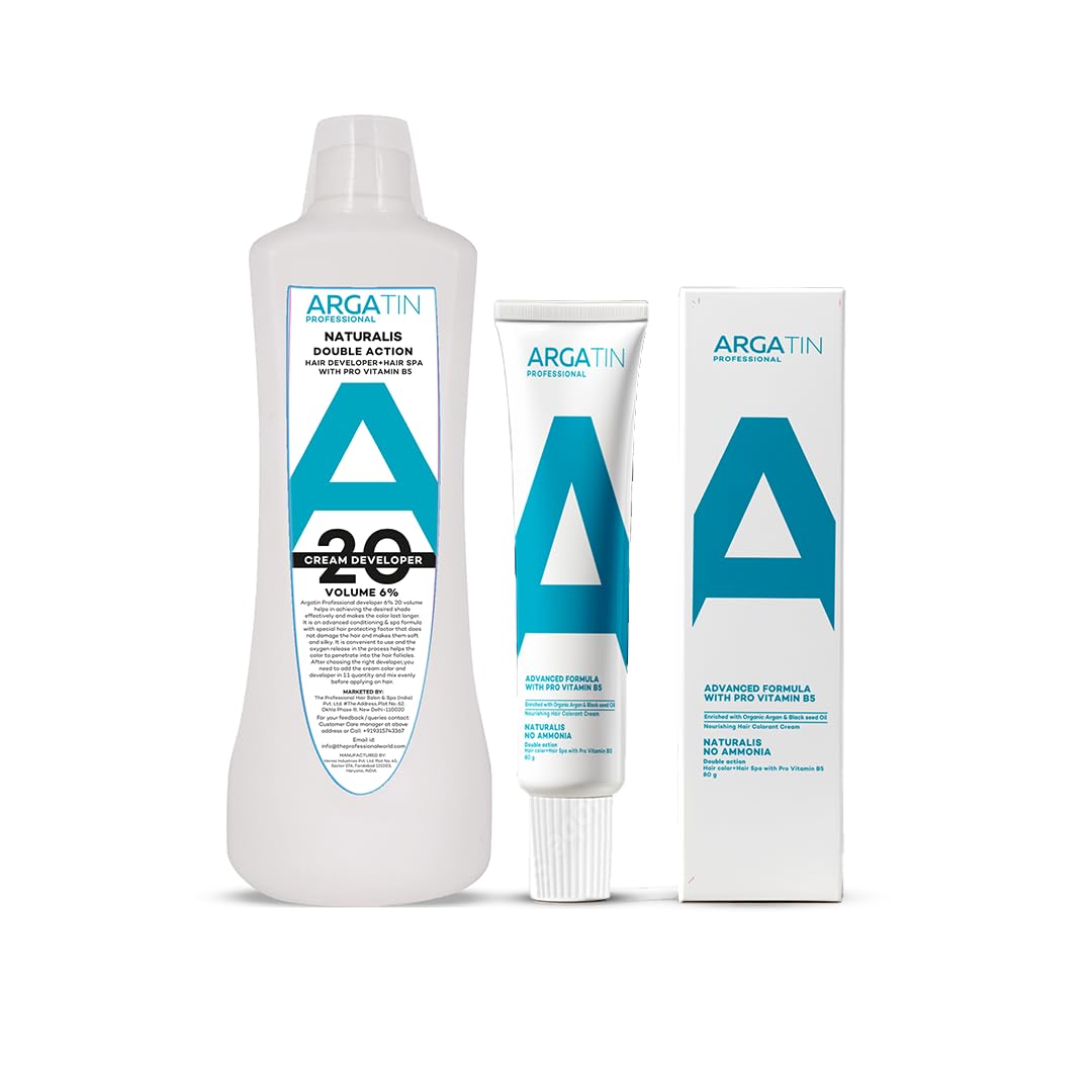 ARGATIN Developer and Hair color tube combo