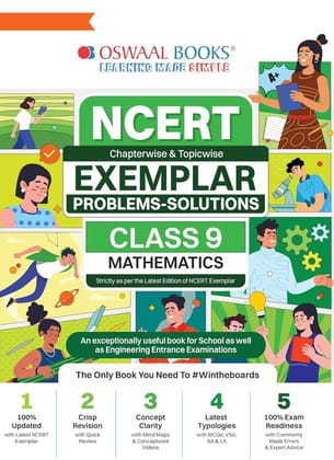 Oswaal Books NCERT Exemplar Problems-Solutions Mathematics Class 9, Chapterwise and Topicwise with Latest NCERT Edition [Paperback] Oswaal Books and Learning Private Limited